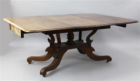 A Regency mahogany extending dining table, Extended W.8ft 1in. D.4ft H.2ft 4in.